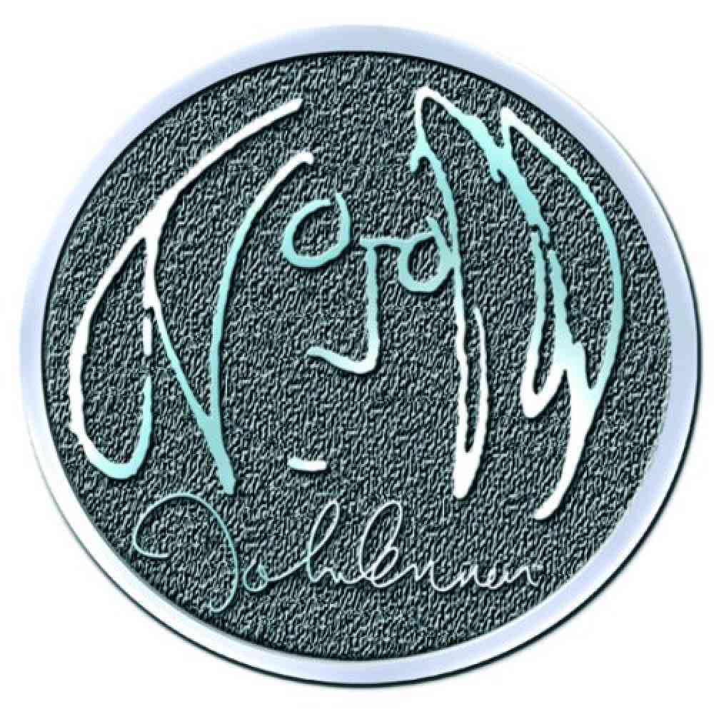 John Lennon - Self Portrait pin badge grey